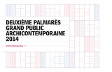 Deuxième Palmarès grand public Archicontemporaine 2014 - Crédit photo : DR  