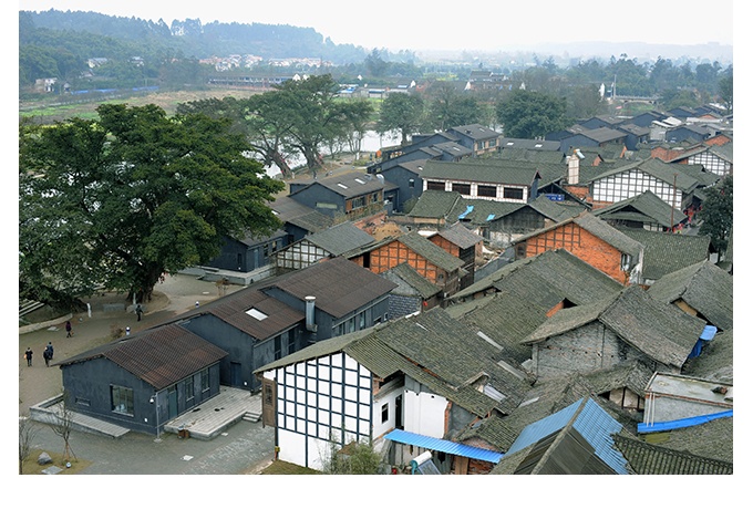 Vieille ville de Xilai, district de Pujiang, Sichuan, restaurée par Liu Jiakun<br/> Crédit photo : BAAN Iwan