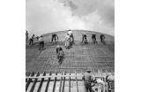 Construction du dôme du Sénat, 1958 - Crédit photo : GAUTHEROT Marcel