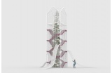La serre verticale de 13,50 m de haut du « Projet habiter » sera installée dans l’espace public et accessible pendant le temps de la Biennale. - Crédit photo : Agence Laisné Roussel -