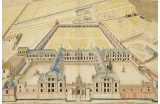 Anonyme, vue perspective d'un projet d'agrandissement du château d'Anet vers 1620. - Crédit photo : DR  