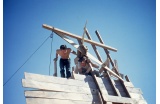 Les étudiants sur un chantier, en 1948. - Crédit photo : The Frank Lloyd Wright Foundation Archives -