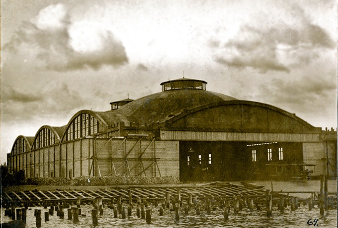 Le hangar à hydravions de 1917<br/> Crédit photo : DR  