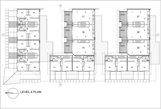 Plan du niveau 4<br/> Crédit photo : TROPPO Architects
