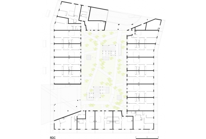 résidence Eden Square, plan du rez-de-chaussée<br/> Crédit photo : dr -