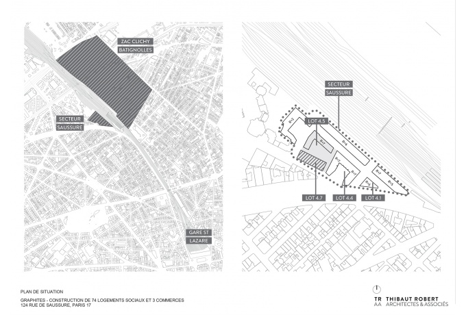 Plan de situation<br/> Crédit photo : Thibaut Robert Architectes & Associés -